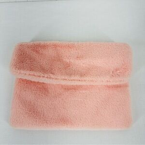 Sparkle & Co Light Pink Fuzzy Clutch